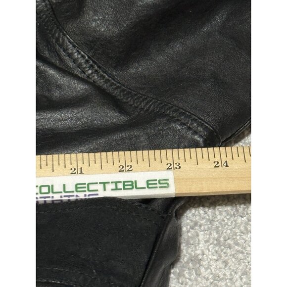 Vintage Winlit Western Lace Pattern Leather Jacket Women's Size Medium Black - Picture 3 of 16